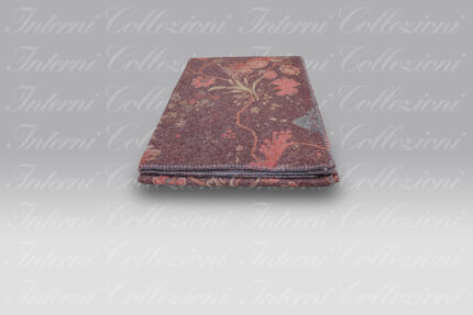 Plaid Birds of Paradise bordeaux Frati Home