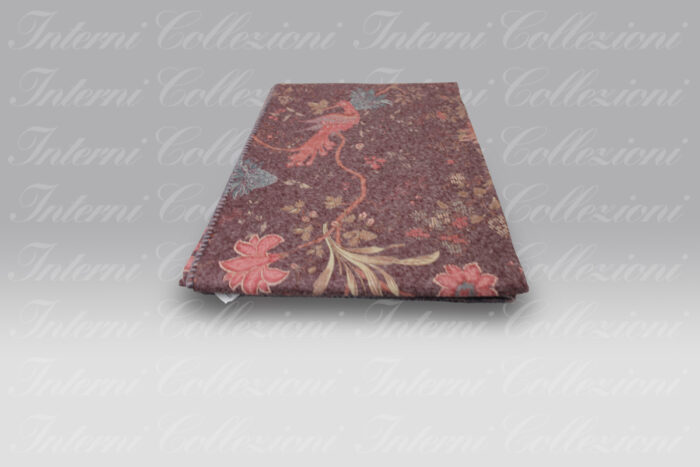 Plaid Birds of Paradise bordeaux Frati Home