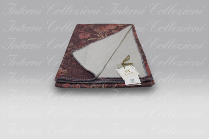 Plaid Birds of Paradise bordeaux Frati Home