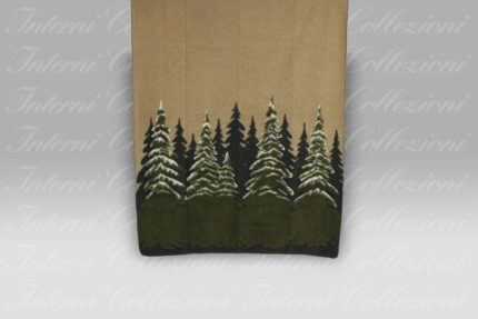 Plaid Boiled Wool Easy Bosco verde Frati Home