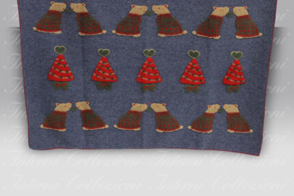 Plaid Boiled Wool Easy The Bear Christmas Frati Home