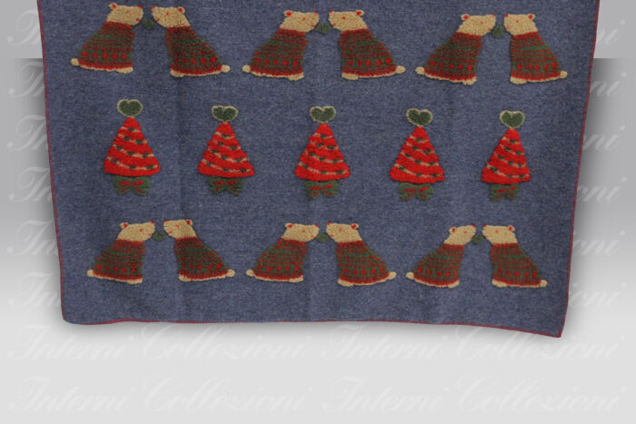 Plaid Boiled Wool Easy The Bear Christmas Frati Home