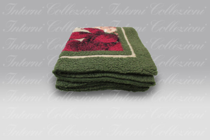 Plaid Boiled Wool Greenery panna Frati Home