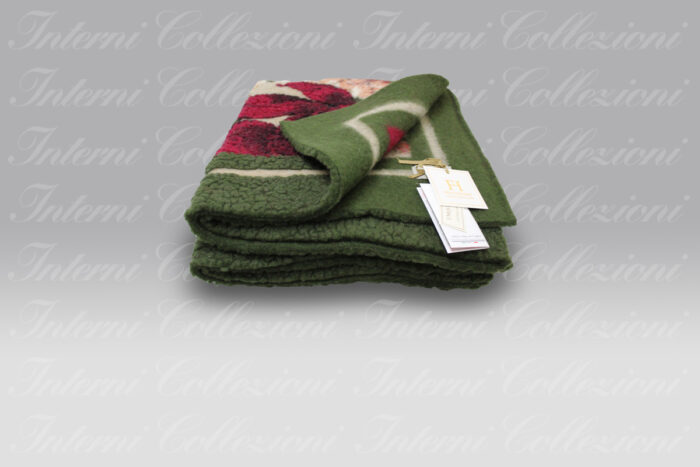 Plaid Boiled Wool Greenery panna Frati Home