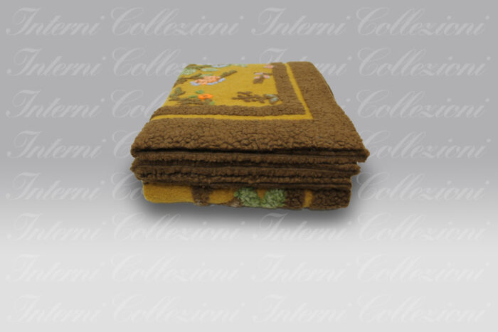 Plaid Boiled Wool Paradisiaco senape Frati Home