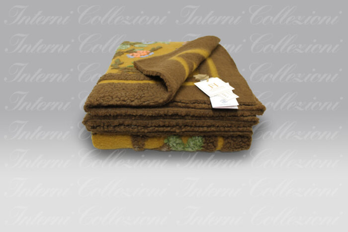 Plaid Boiled Wool Paradisiaco senape Frati Home