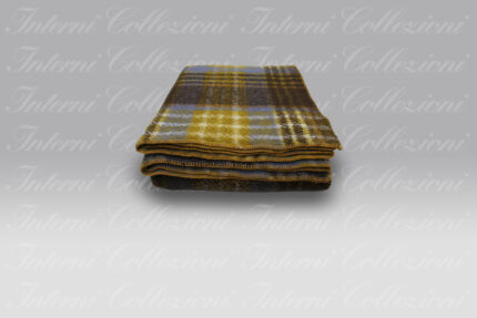 Plaid Boiled Wool Plain Jacquard Classic zafferano Frati Home