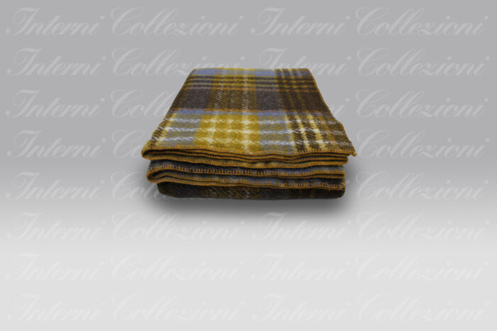 Plaid Boiled Wool Plain Jacquard Classic zafferano Frati Home