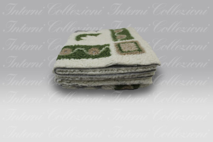 Plaid Boiled Wool Trionfale green Frati Home