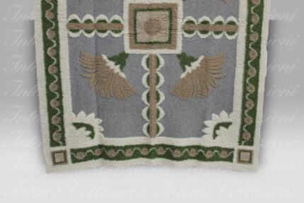 Plaid Boiled Wool Trionfale green Frati Home