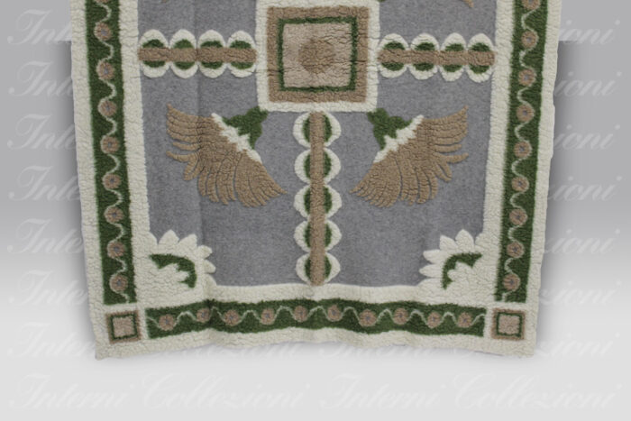 Plaid Boiled Wool Trionfale green Frati Home