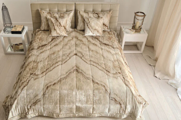 Quilt Canova marmorizzato beige-moka Mastro Raphael