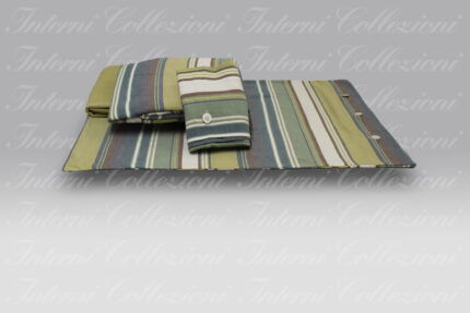 Completo Lenzuola No Stiro Rigato 7488 Bossi Casa