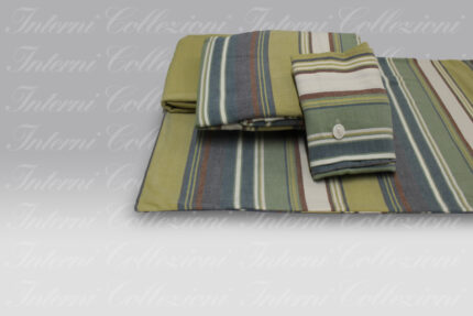 Completo Lenzuola No Stiro Rigato 7488 Bossi Casa