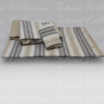 Completo Lenzuola No Stiro Rigato 7489 Bossi Casa