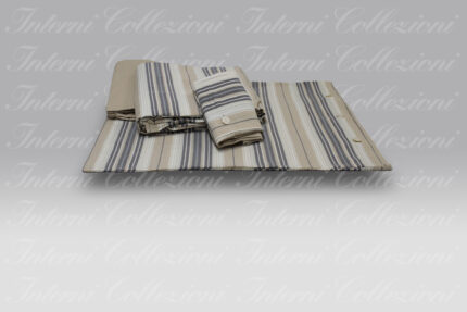 Completo Lenzuola No Stiro Rigato 7489 Bossi Casa