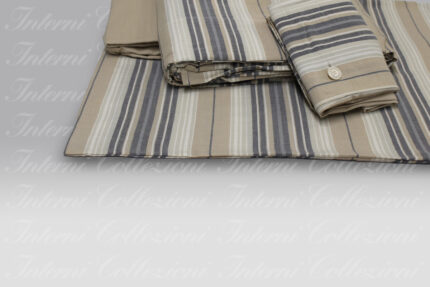 Completo Lenzuola No Stiro Rigato 7489 Bossi Casa