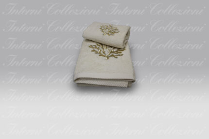 Coppia Spugna Coralli Lurex avorio Dea