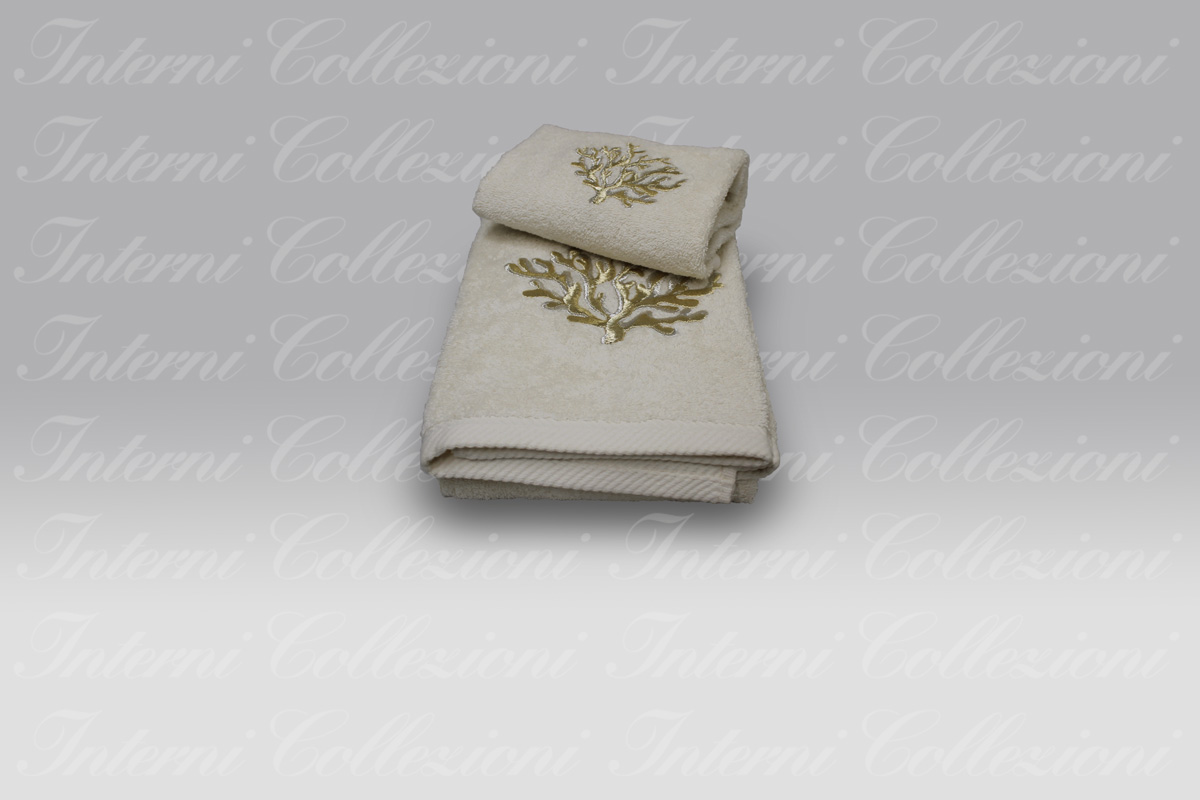 Coppia Spugna Coralli Lurex avorio Dea (2) Coppia Spugna Coralli Lurex avorio Dea