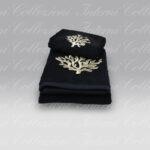 Coppia Spugna Coralli Lurex nero Dea