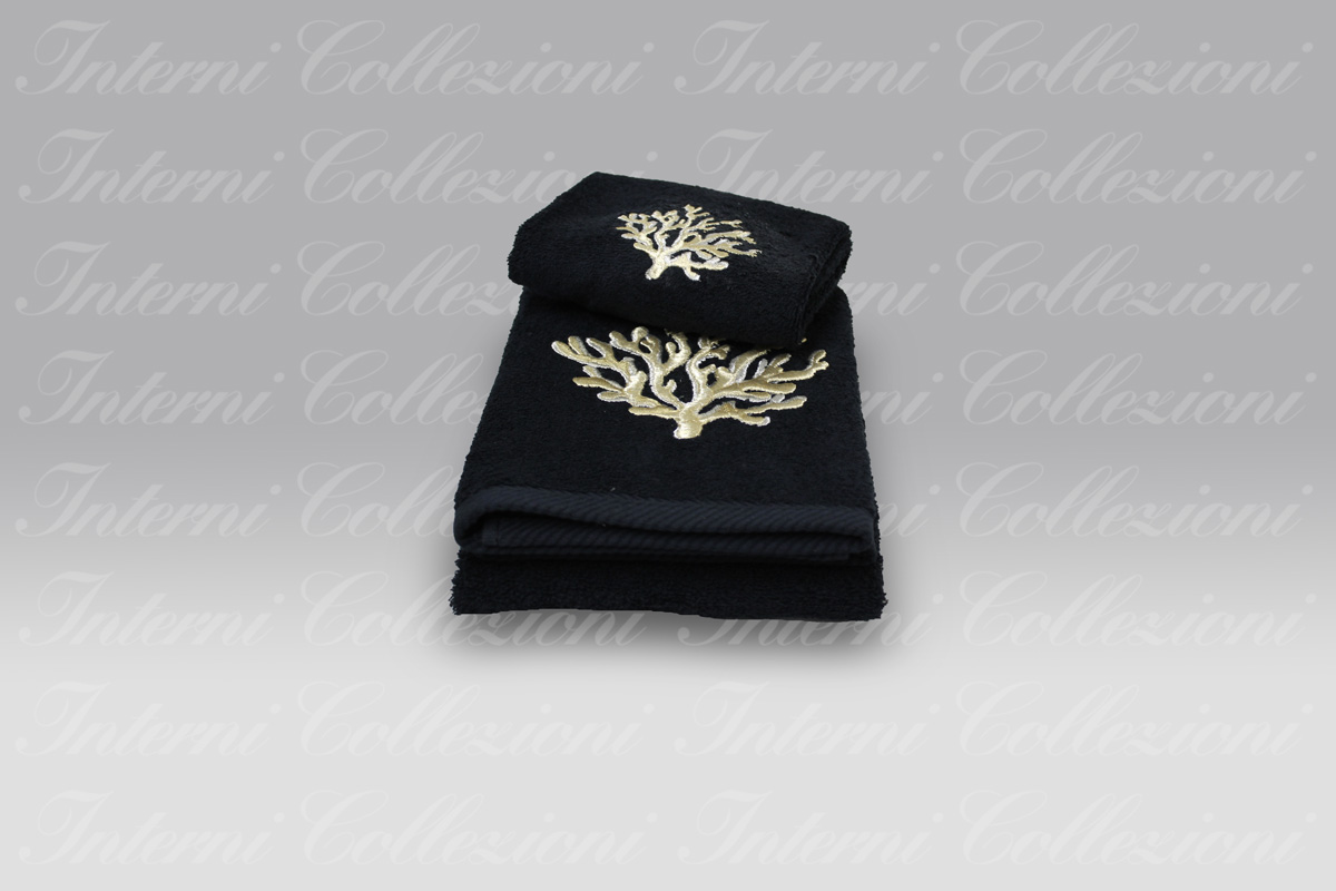 Coppia Spugna Coralli Lurex nero Dea (2) Coppia Spugna Coralli Lurex nero Dea