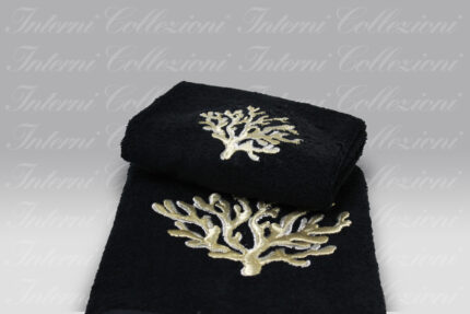 Coppia Spugna Coralli Lurex nero Dea