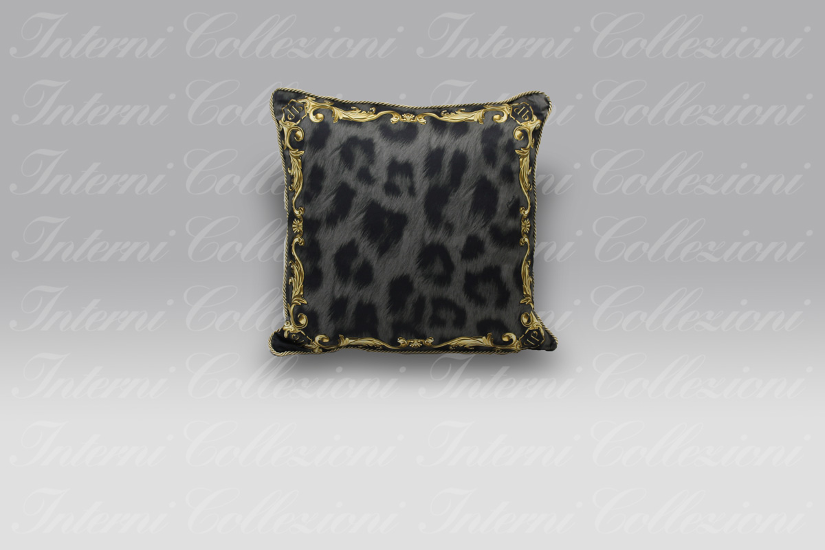 Cuscino Leopard Chain black Philipp Plein (1) Cuscino Leopard Chain black Philipp Plein