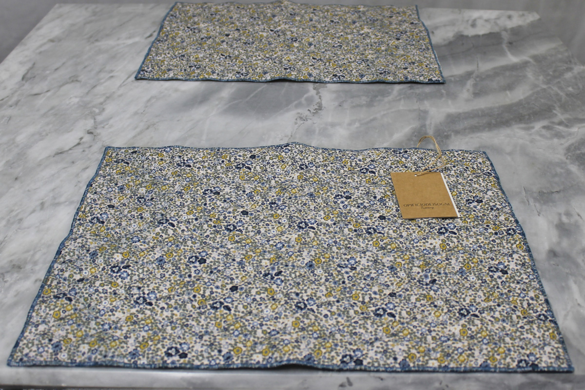 Set 2 tovagliette Aurora blu Opificio dei Sogni