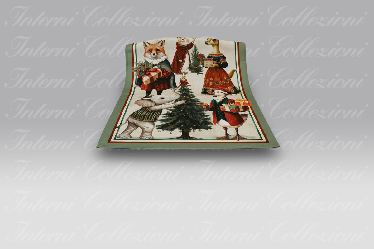 Strofinaccio Artissima 4009 Happy Christmas verde Tag House (1) Strofinaccio Artissima 4009 Happy Christmas verde Tag House