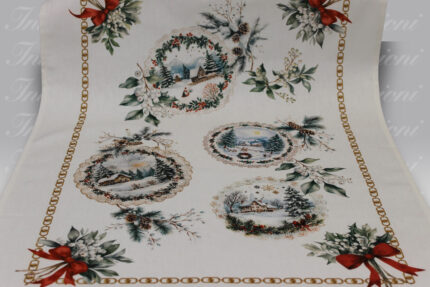 Strofinaccio Merry Christmas Frozen cerchio Tessitura Randi