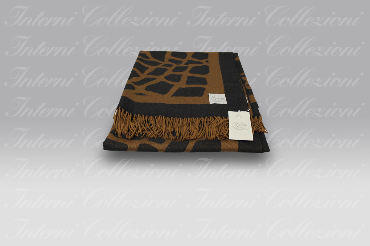 Plaid Camerun nero-tortora Cecchi&Cecchi Agolab (1) Plaid Camerun nero-tortora Cecchi&Cecchi Agolab