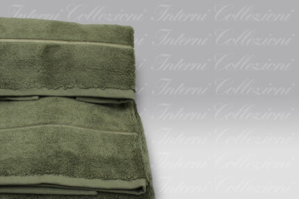 Coppia Asciugamani B&B verde oliva Mastro Raphael