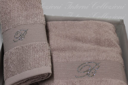 Coppia Asciugamani Risveglio lilla Blumarine