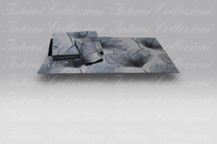 Completo Letto Abstract Flower grigio Mirabello