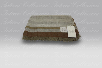 Plaid Daloa mattone-ecrù-legno Cecchi e Cecchi Agolab