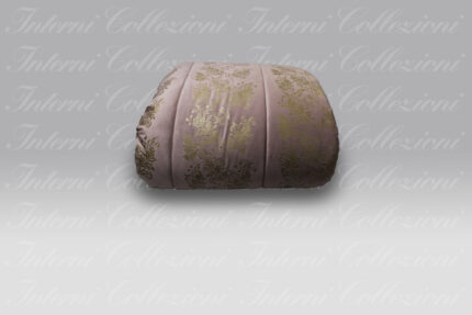 Trapunta Impero velluto rosa antivo-malva stampa oro David Home Collection