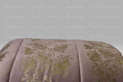 Trapunta Impero velluto rosa antivo-malva stampa oro David Home Collection